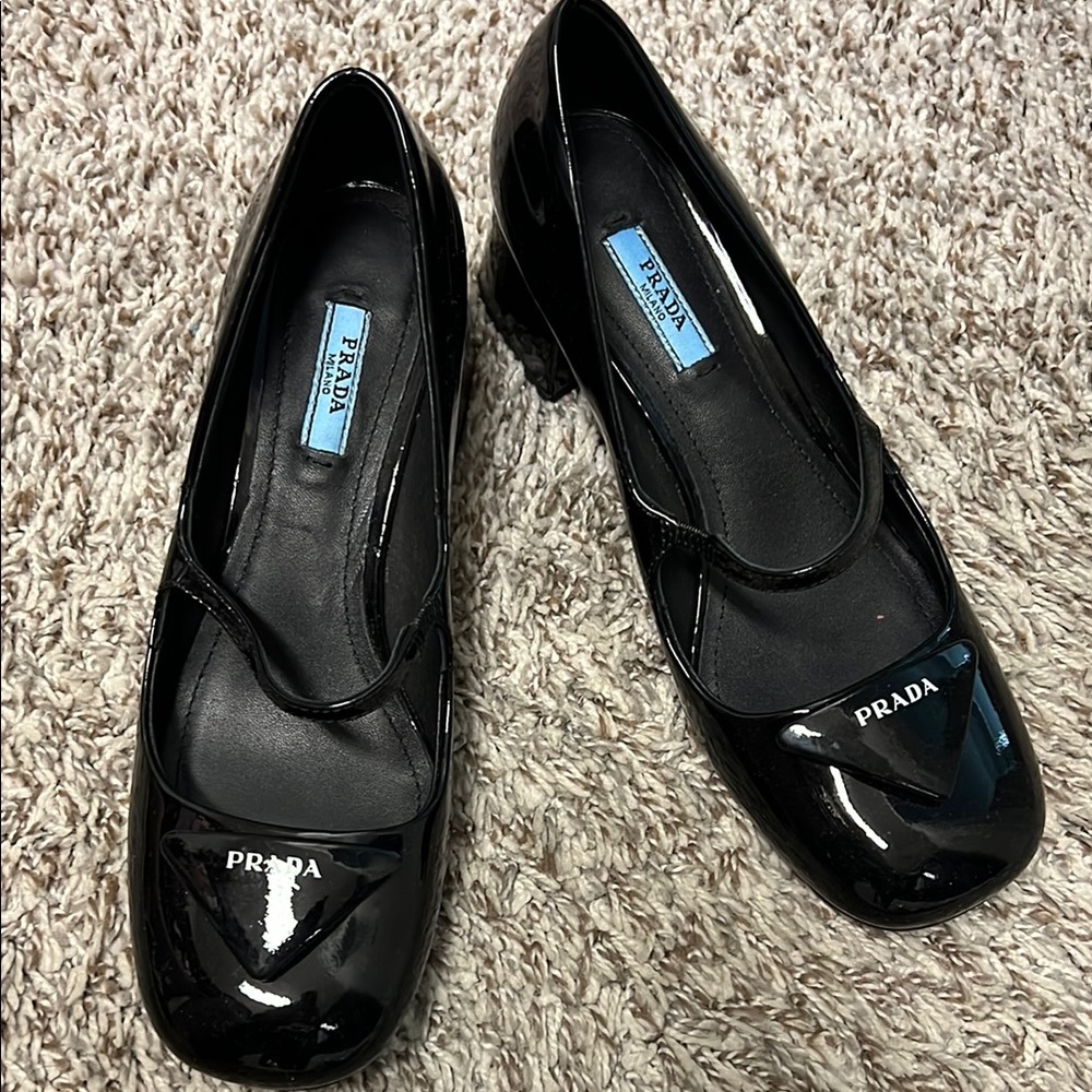 Black Heels with Patent Leather Finish